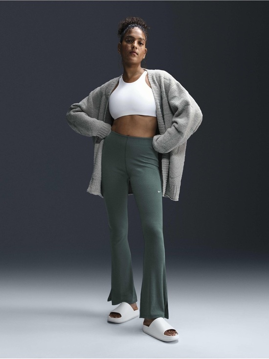 Nike Pants - NWT Nike Sportswear Chill Knit Flared Leggings - Vintage Green - Size Small